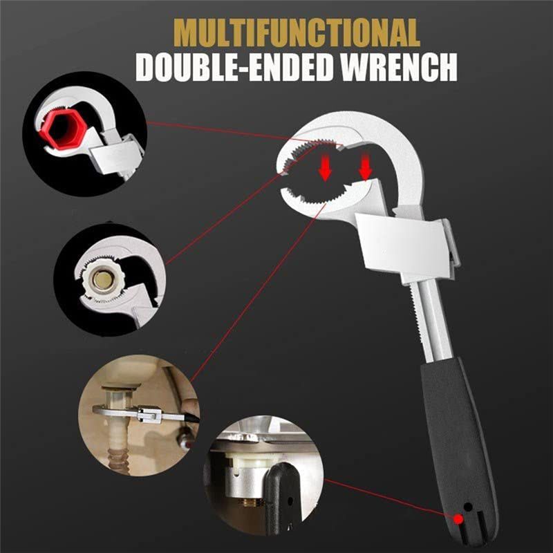 Universal Adjustable Double Ended Wrench - Multifunctional