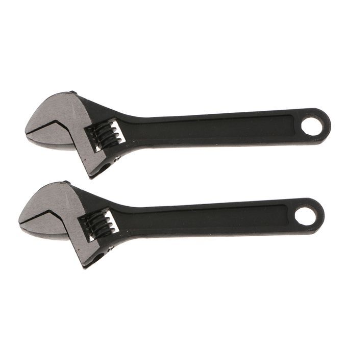 2 Pieces 4Inch Adjustable Spanner  Wrench 10mm Max Opening End