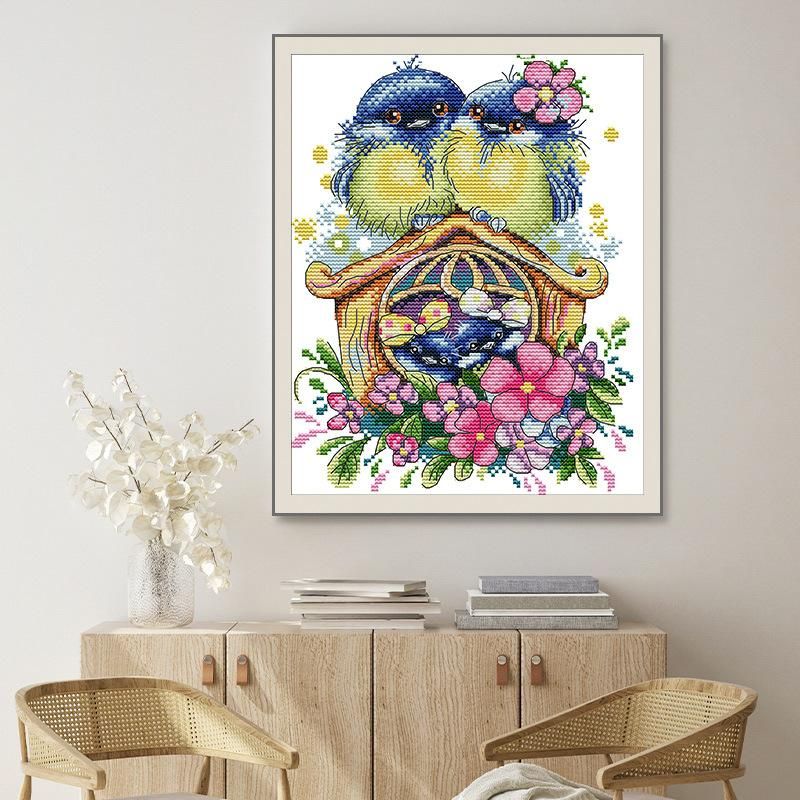Cross Stitch Stamped Kits 14CT Printed Embroidery Cloth