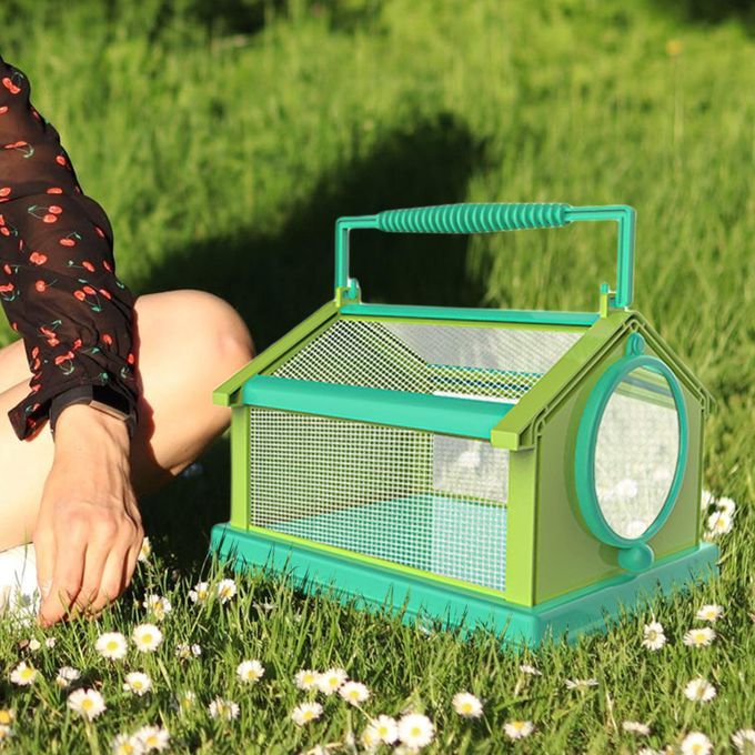 Folding Insect Butterfly Habitat Cage Collapsible W/ Lake Blue