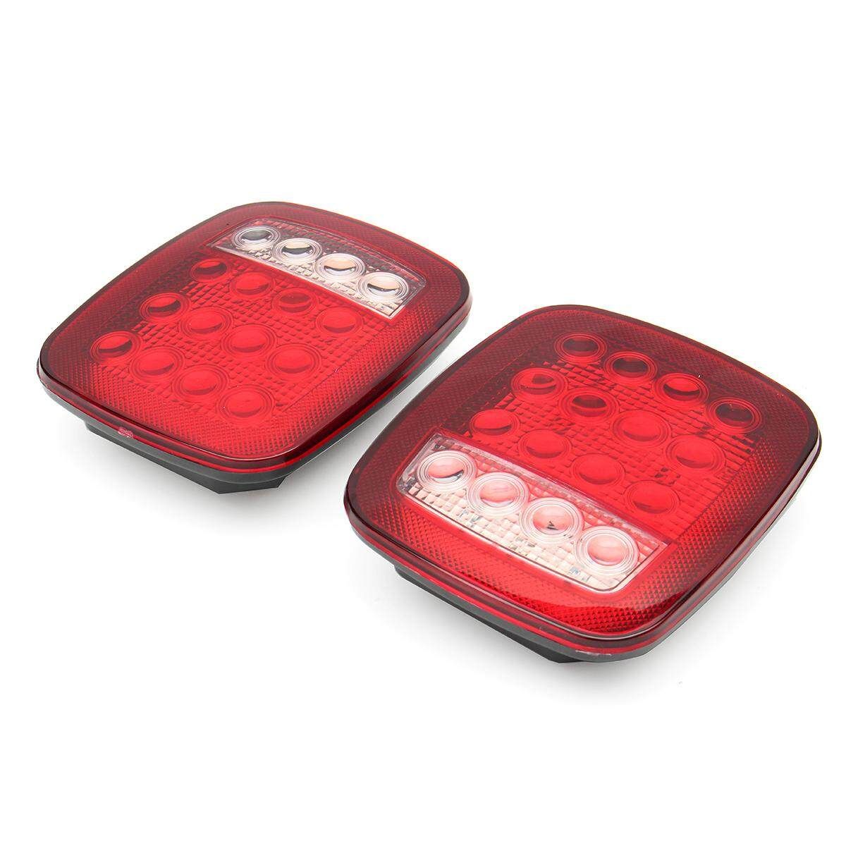 Universal 16 LED Stop Tail Turn Signal Backup Clearance Marker Light Red/White