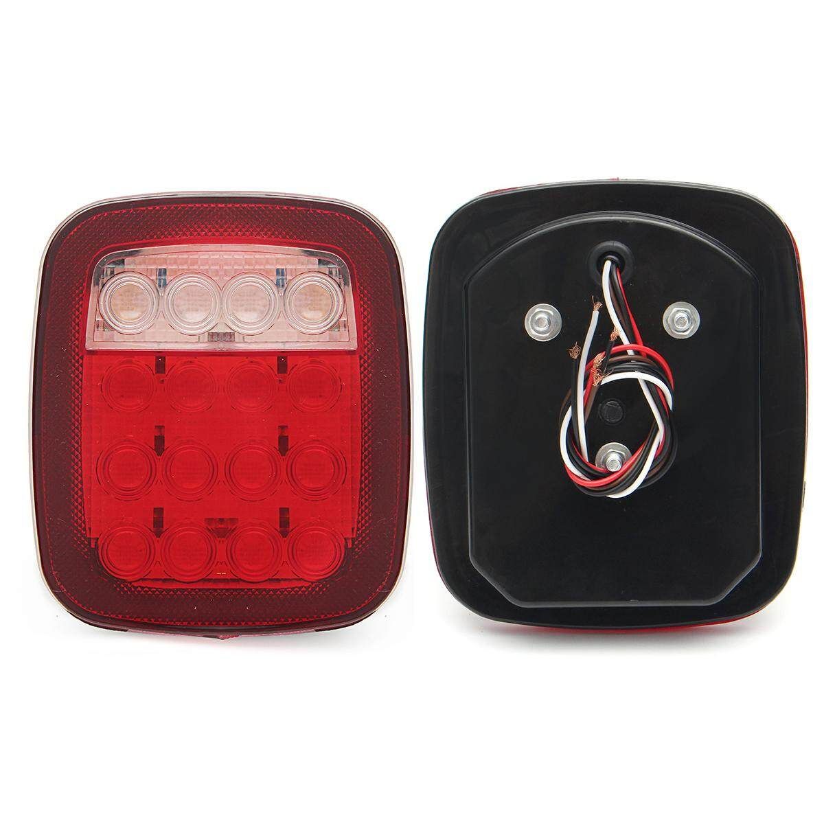 Universal 16 LED Stop Tail Turn Signal Backup Clearance Marker Light Red/White