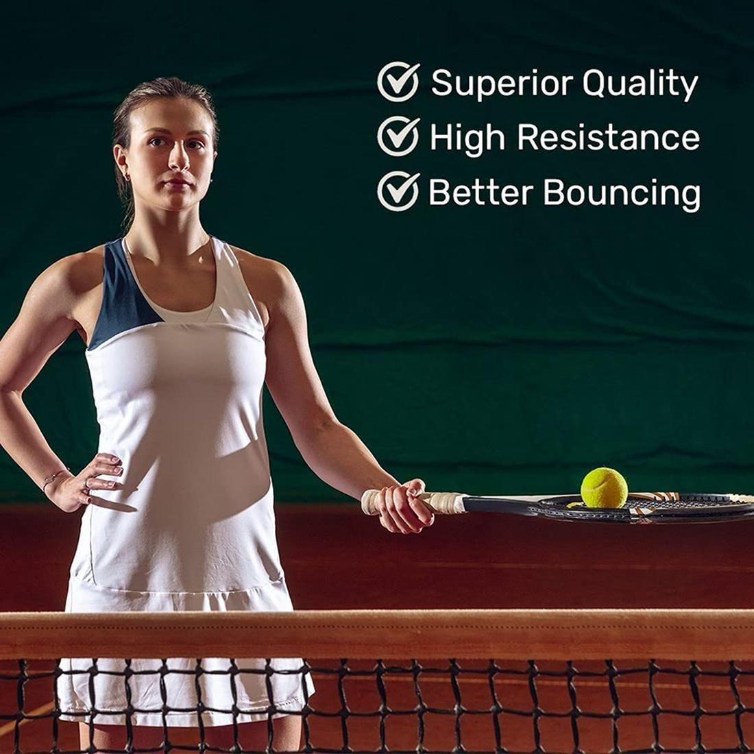 12 Pack Tennis Balls with Storage Bag - Fine Quality