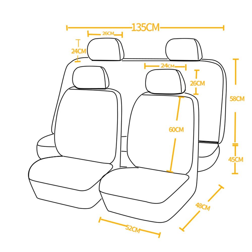 9 Pcs Car Seat Cover Vehicle Protective Cushion Four Seasons