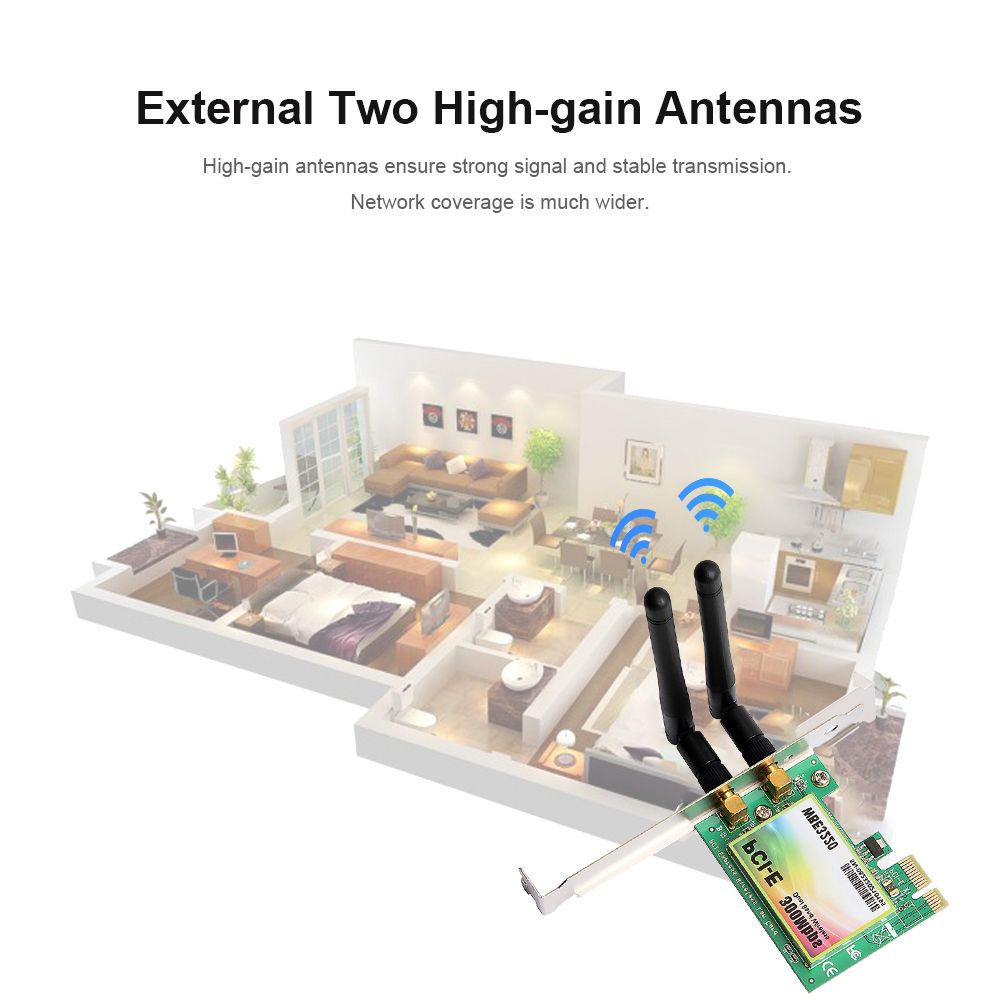 Wireless LAN Card WiFi Network Card With High-gain Antennas