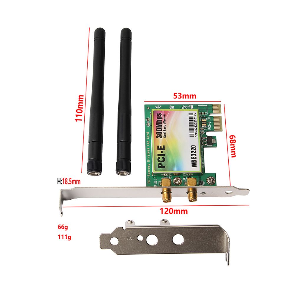 Wireless LAN Card WiFi Network Card With High-gain Antennas