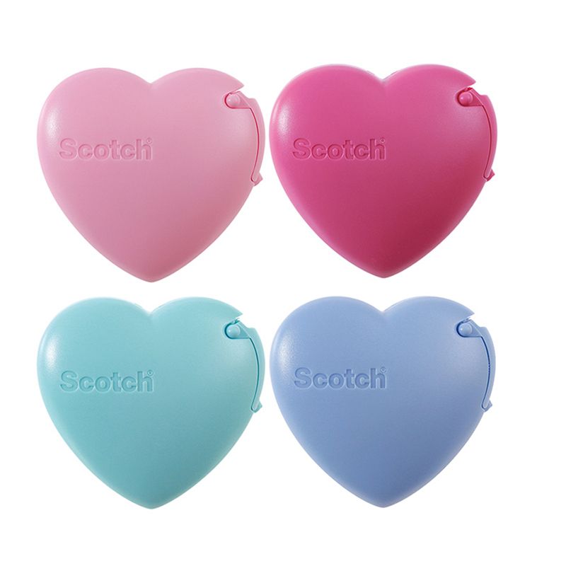 4pcs Scotch Tape Dispenser With Roll Magic Stealth