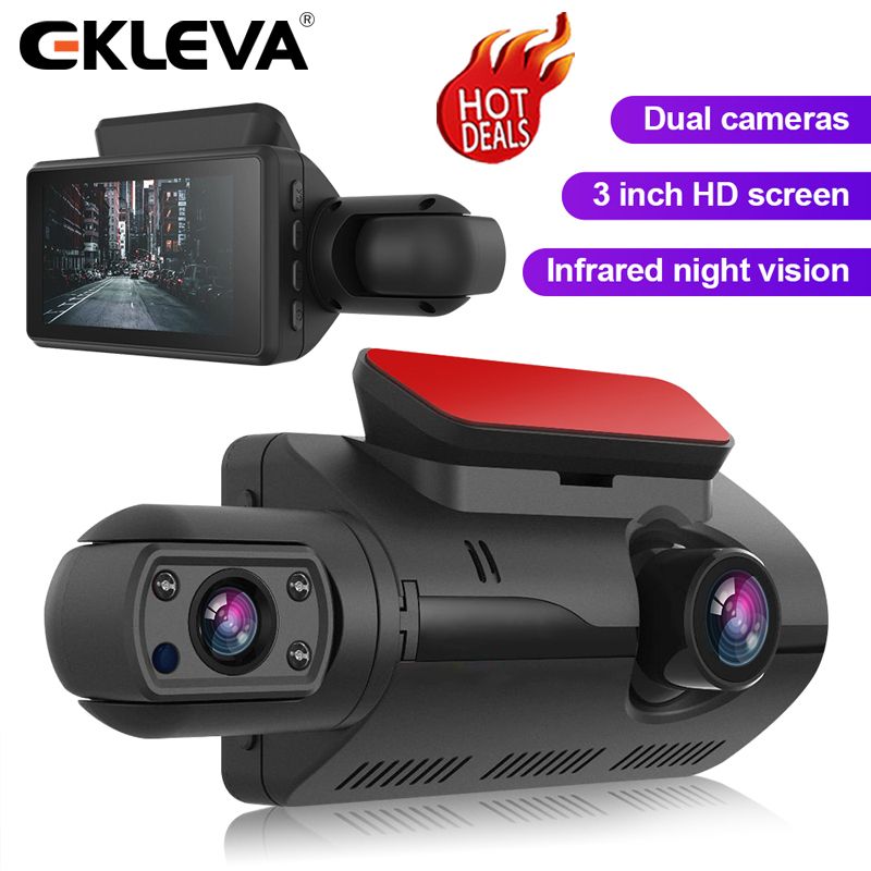 Car DVR Dash Cam Dual Lens FHD 3.0 Inch Dash Cam Auto Video Recorder Registrator Dvrs With Infrared Red Night Vision G-sensor