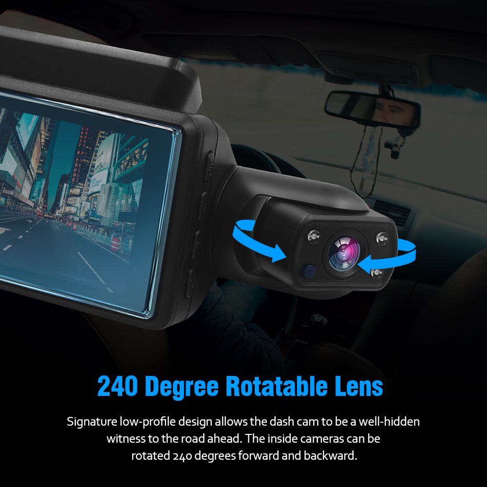 Car DVR Dash Cam Dual Lens FHD 3.0 Inch Dash Cam Auto Video Recorder Registrator Dvrs With Infrared Red Night Vision G-sensor