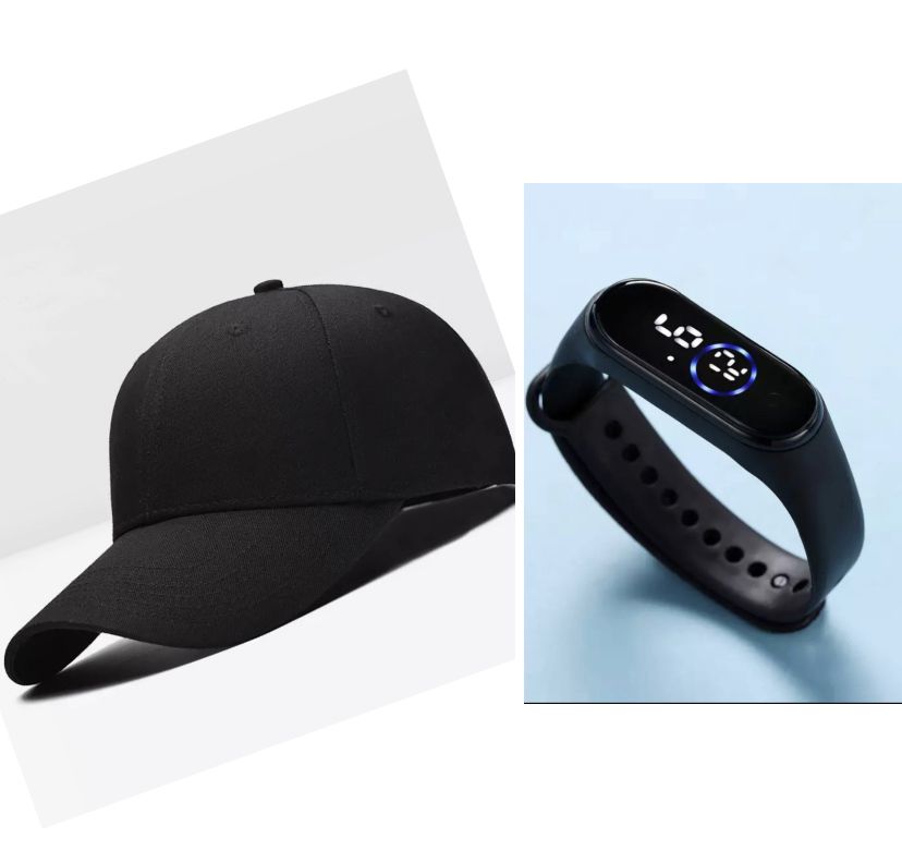 DIGITAL MENS WRISTWATCH WATERPROOF WITH FACE CAP
