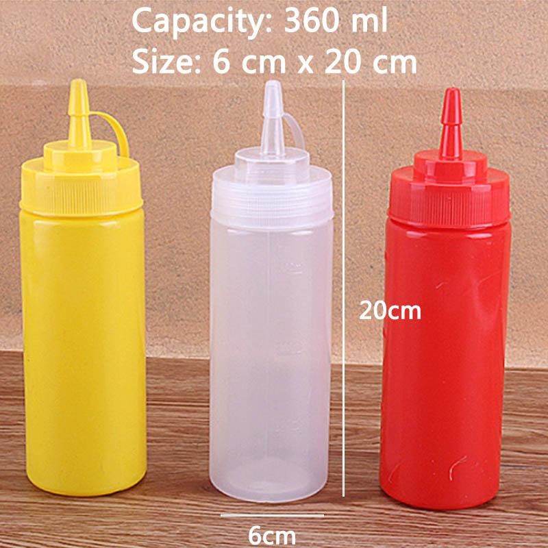 Bottle Kitchen Cooking Tools Olive Oil Storage Jar 8/12/16/24oz Condiment Dispenser Ketchup Mustard Bottles