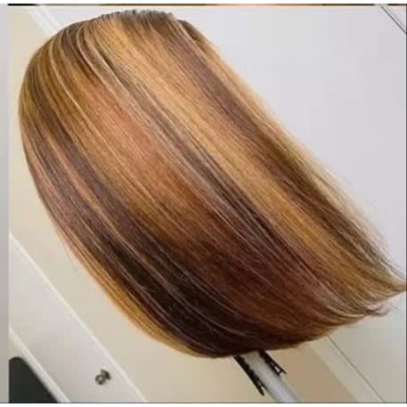 Peruvian Piano Human Hair Bob Wig With Closure