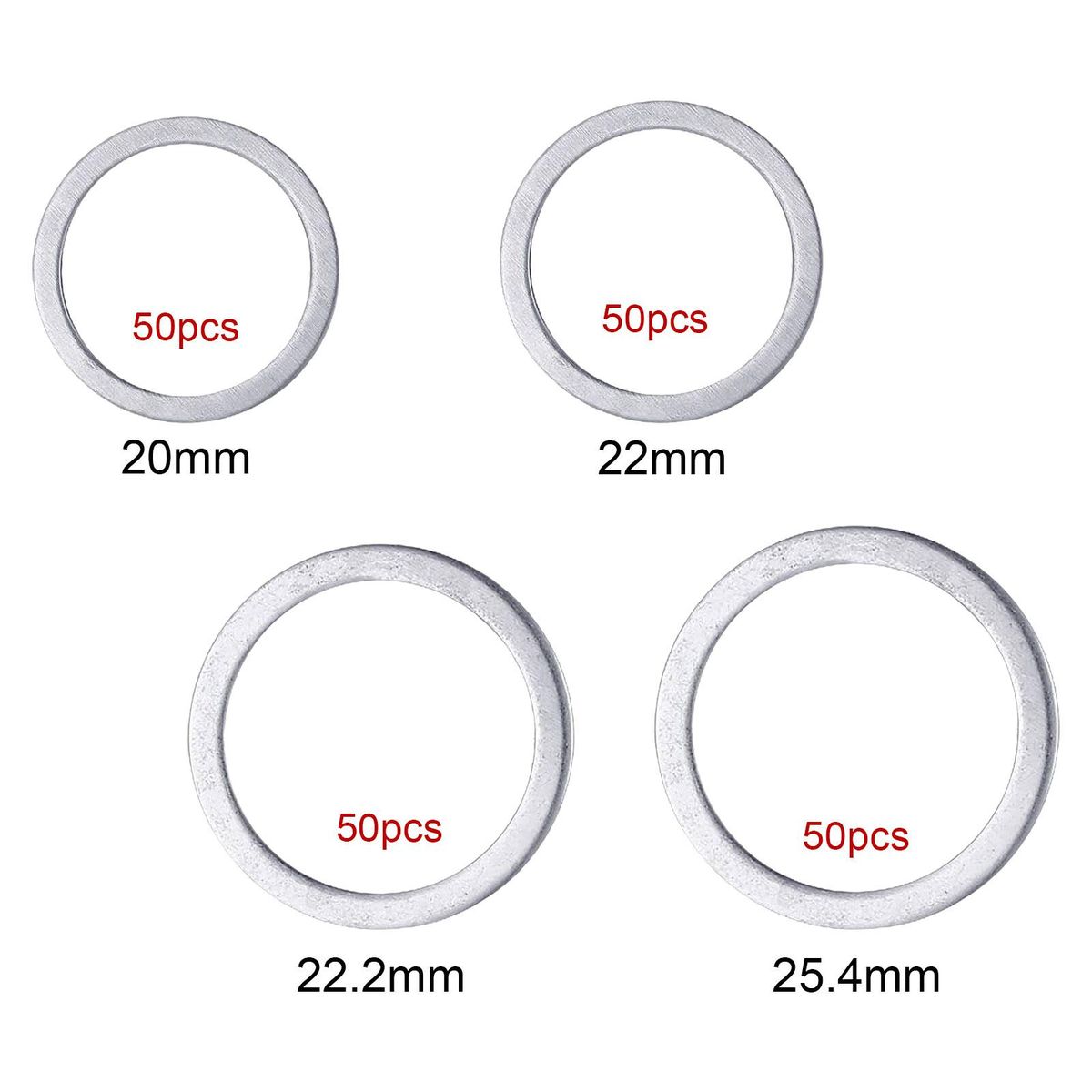 50Pcs Saw Blade Bushing Set Metal Sawblade Spacers For