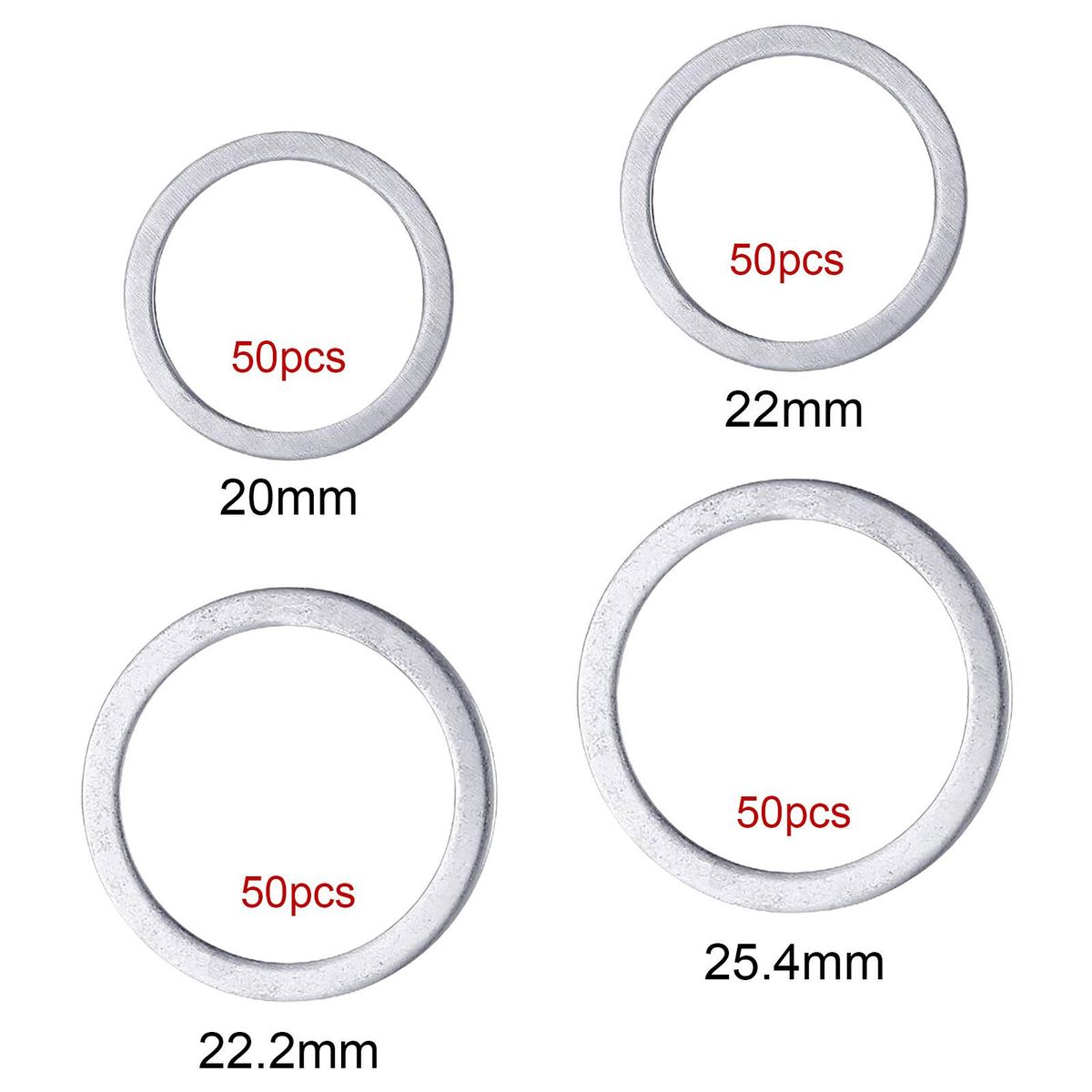 50Pcs Saw Blade Bushing Set Metal Sawblade Spacers For