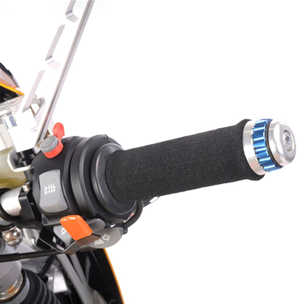 Pair Motorcycle Handlebar Grip Covers Anti-vibration