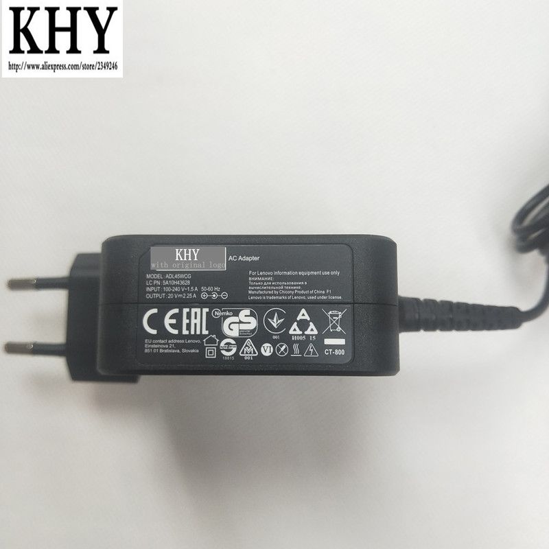 New 20v 2.25a 45w Ac Adapter Charger Eu For Lenovo Ideapad