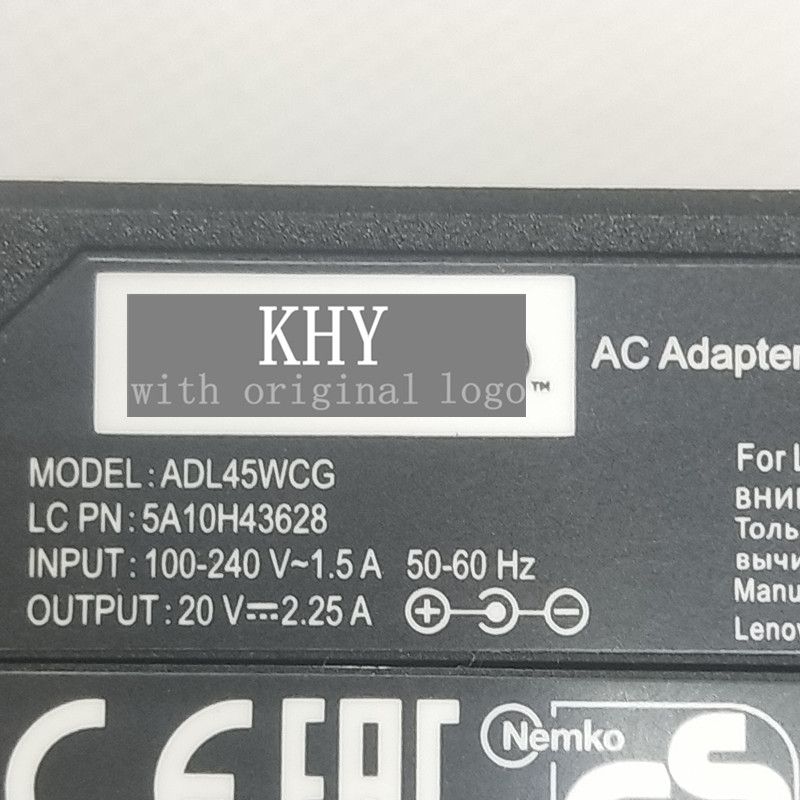New 20v 2.25a 45w Ac Adapter Charger Eu For Lenovo Ideapad