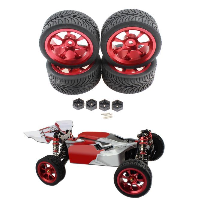 Alloy Wheel Rims Tyres For WLTOYS 144001 124018 124019 RC Racing Car