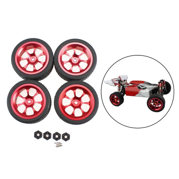Alloy Wheel Rims Tyres For WLTOYS 144001 124018 124019 RC Racing Car