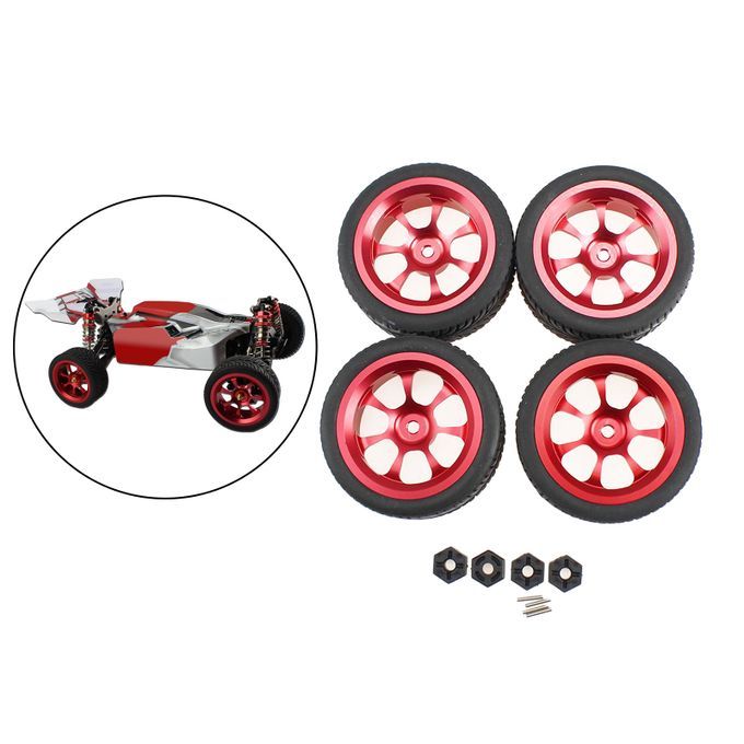Alloy Wheel Rims Tyres For WLTOYS 144001 124018 124019 RC Racing Car