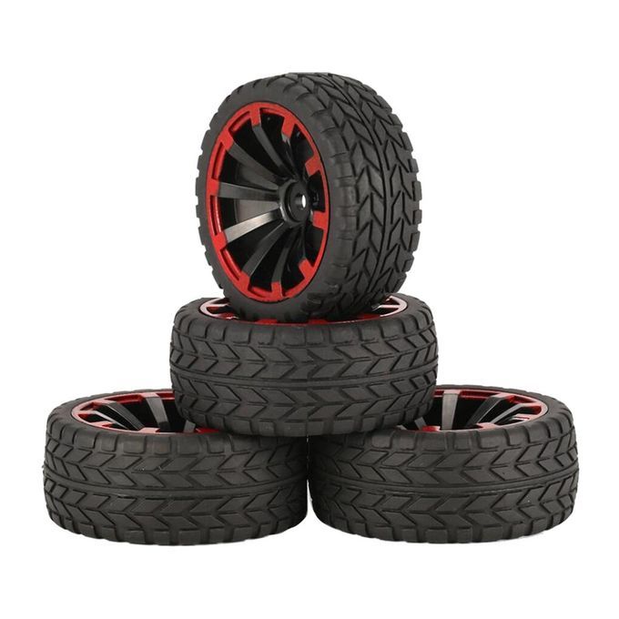 Pack Of 4 Rubber Tires Tires Tires Rim Wheel  12 Mm Suitable For