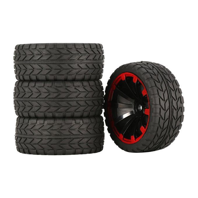 Pack Of 4 Rubber Tires Tires Tires Rim Wheel  12 Mm Suitable For