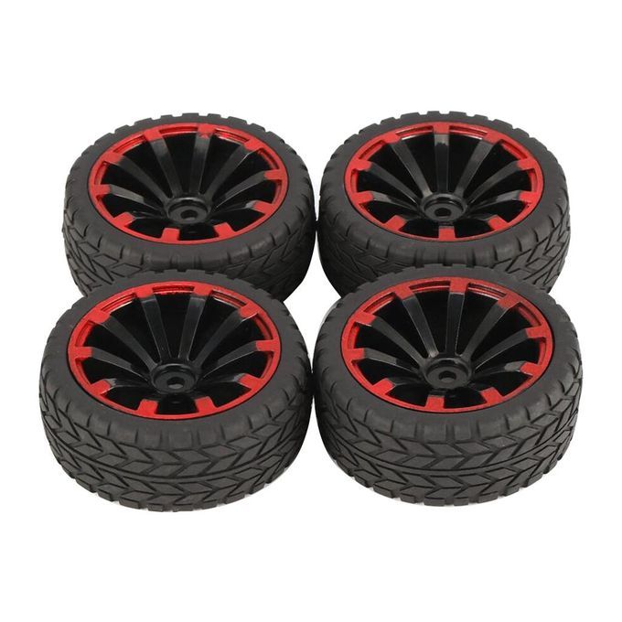 Pack Of 4 Rubber Tires Tires Tires Rim Wheel  12 Mm Suitable For