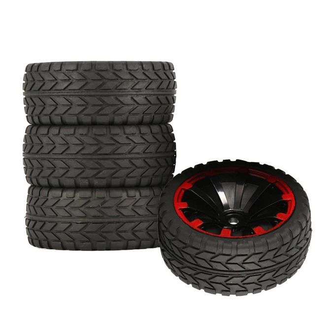 Pack Of 4 Rubber Tires Tires Tires Rim Wheel  12 Mm Suitable For