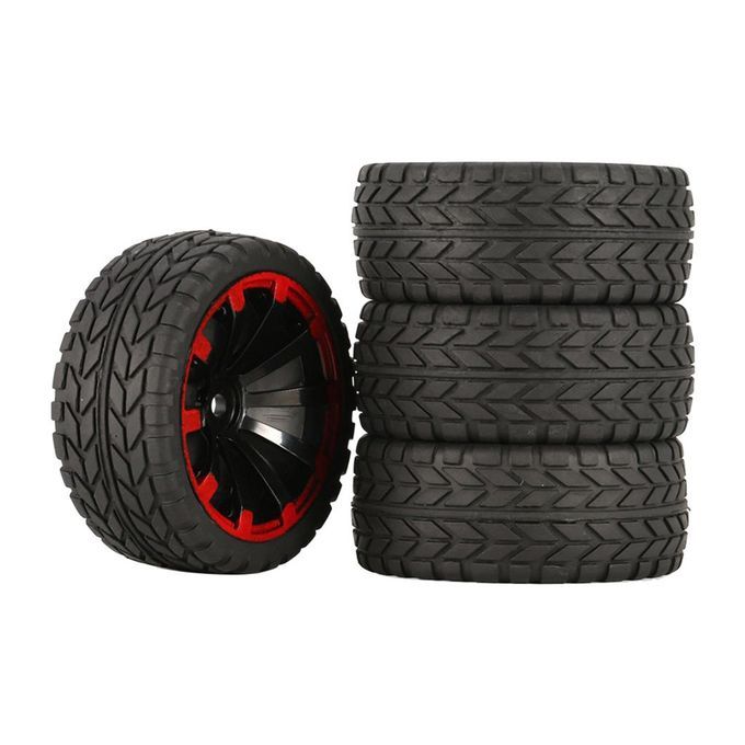 Pack Of 4 Rubber Tires Tires Tires Rim Wheel  12 Mm Suitable For