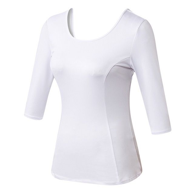 Back Medium-length Sleeve Yoga Sportswear For Ladies