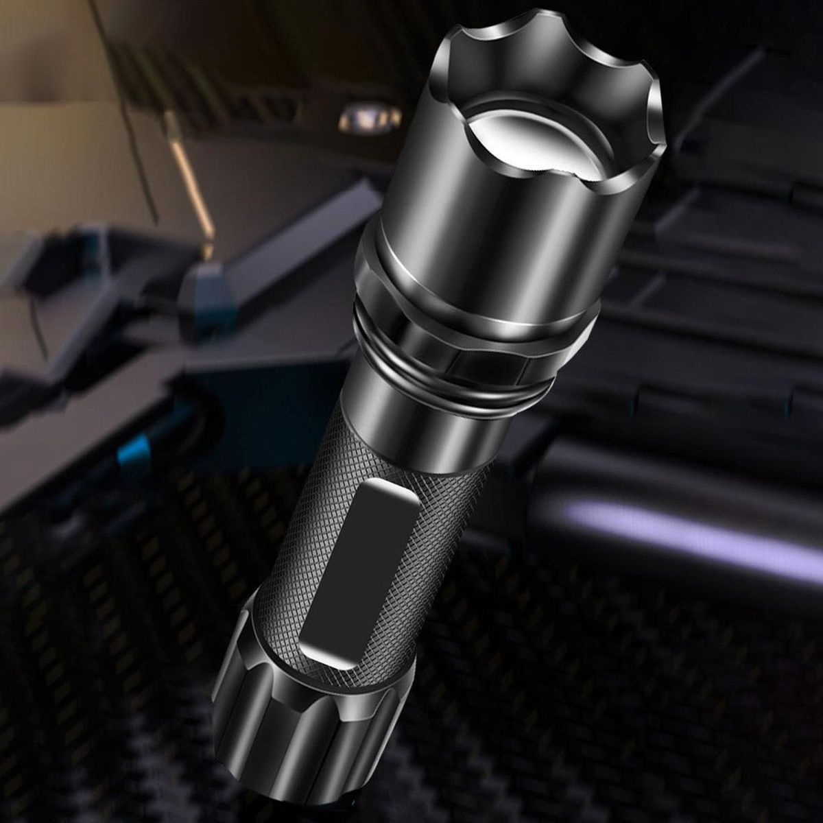 LED Torchlight USB Charging Outdoor LED Flashlight Black
