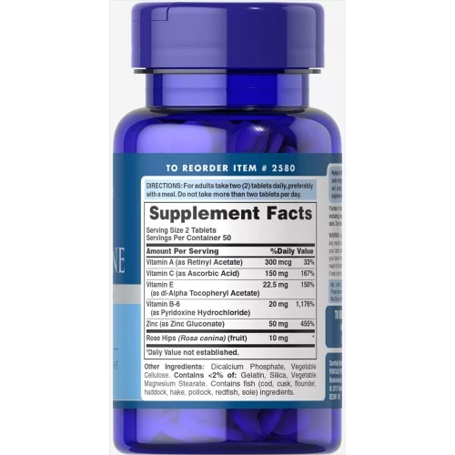 Zinc For Acne By 100 Tablets