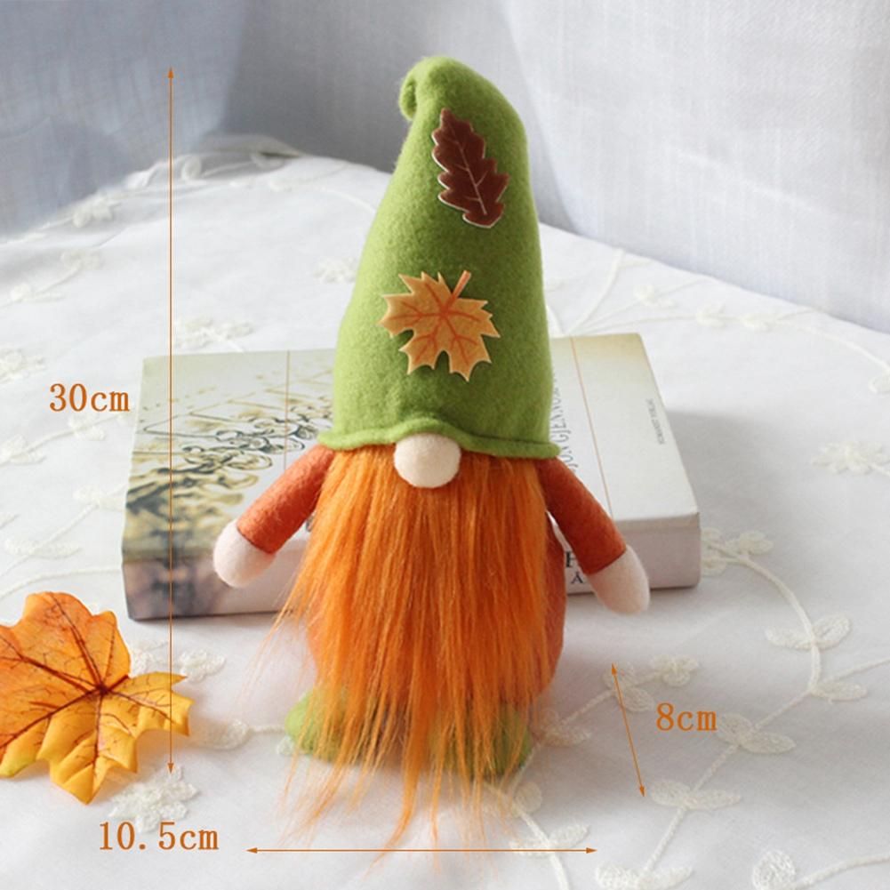 Fall Gnome Pumpkin Sunflower Nisse Tomte Elf Dwarf Plush Ornaments for Christmas Autumn Thanksgiving Decor A