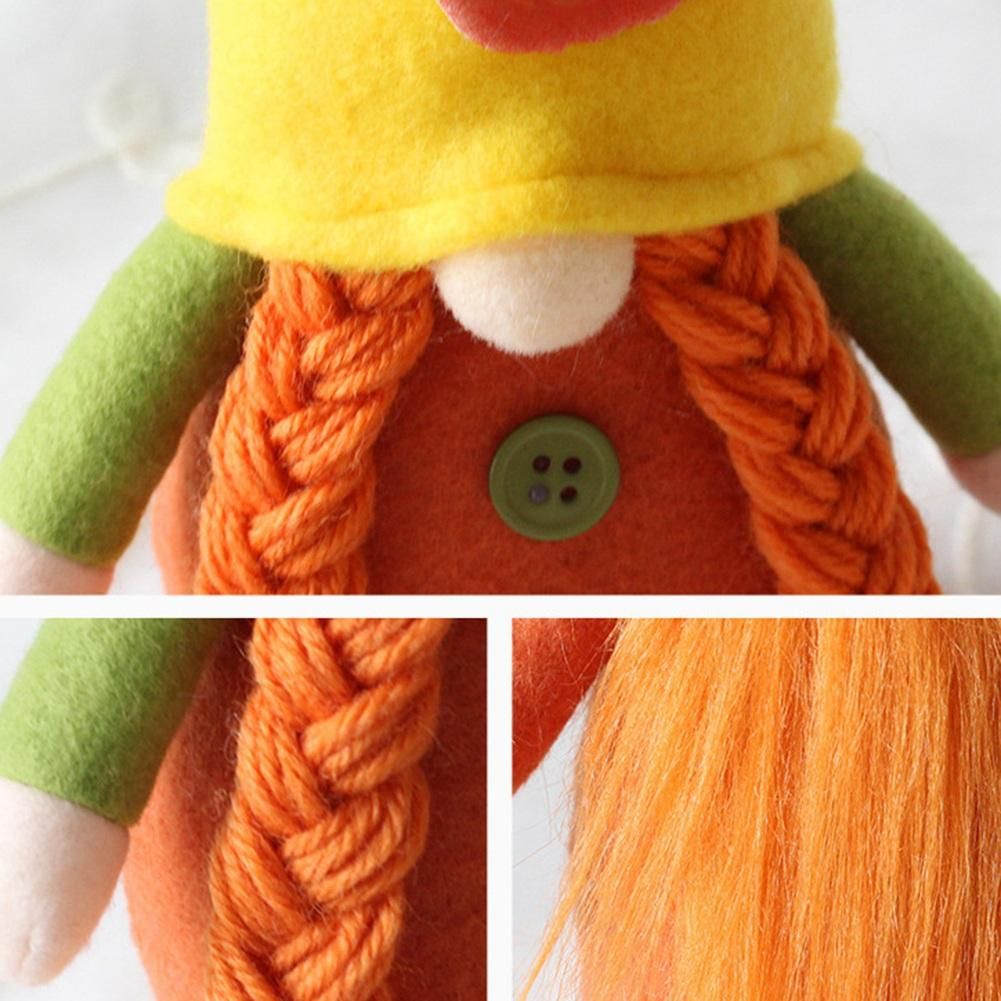 Fall Gnome Pumpkin Sunflower Nisse Tomte Elf Dwarf Plush Ornaments for Christmas Autumn Thanksgiving Decor A