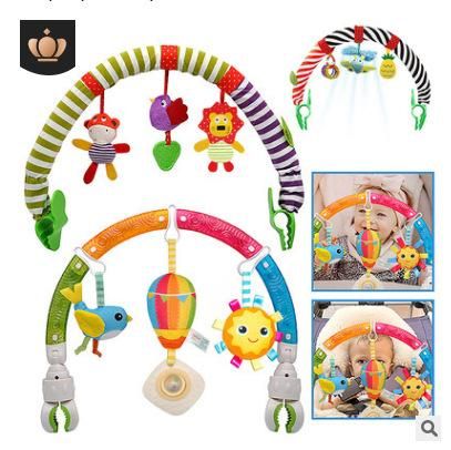 Crib around the bed bell bed hanging cart pendant music plush bedside bell rattle baby car clip MAP animal bed clamp