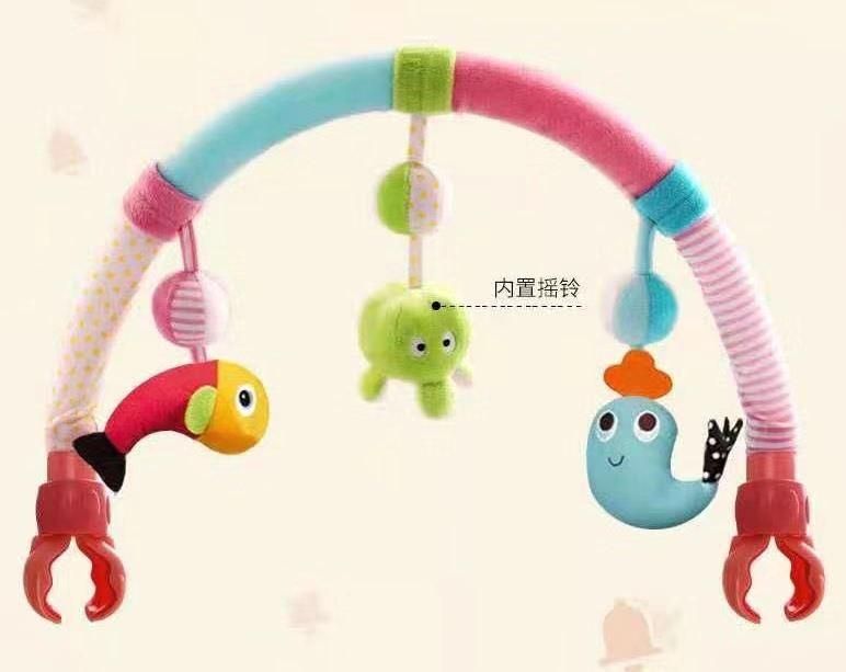 Crib around the bed bell bed hanging cart pendant music plush bedside bell rattle baby car clip MAP animal bed clamp