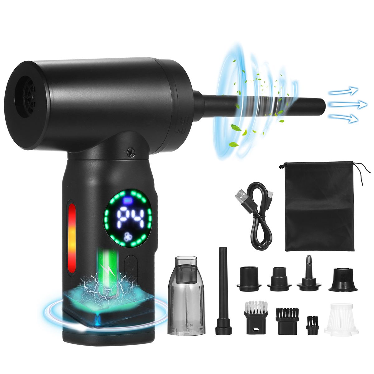 Compressed-Air-Duster--Cleaner With Digital Screen