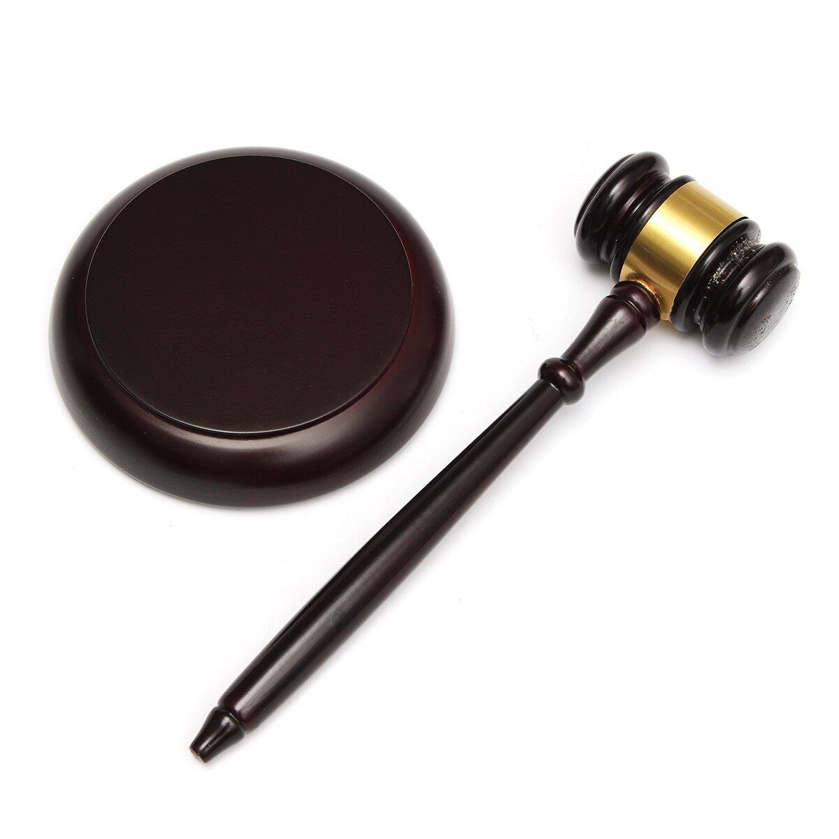 Wooden Handcrafted Wood Gavel Sound Block For Lawyer Judge Auction Sale