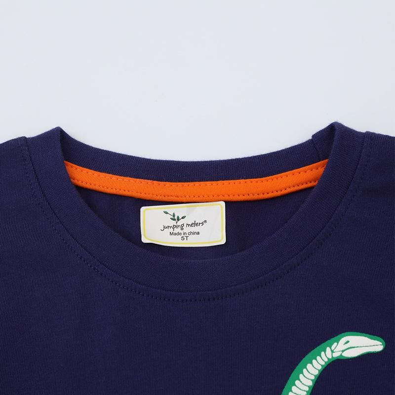 Boys Sweatshirt Glow-In-The-Dark Dinosaur Long Sleeve T-Shirt Navy Blue