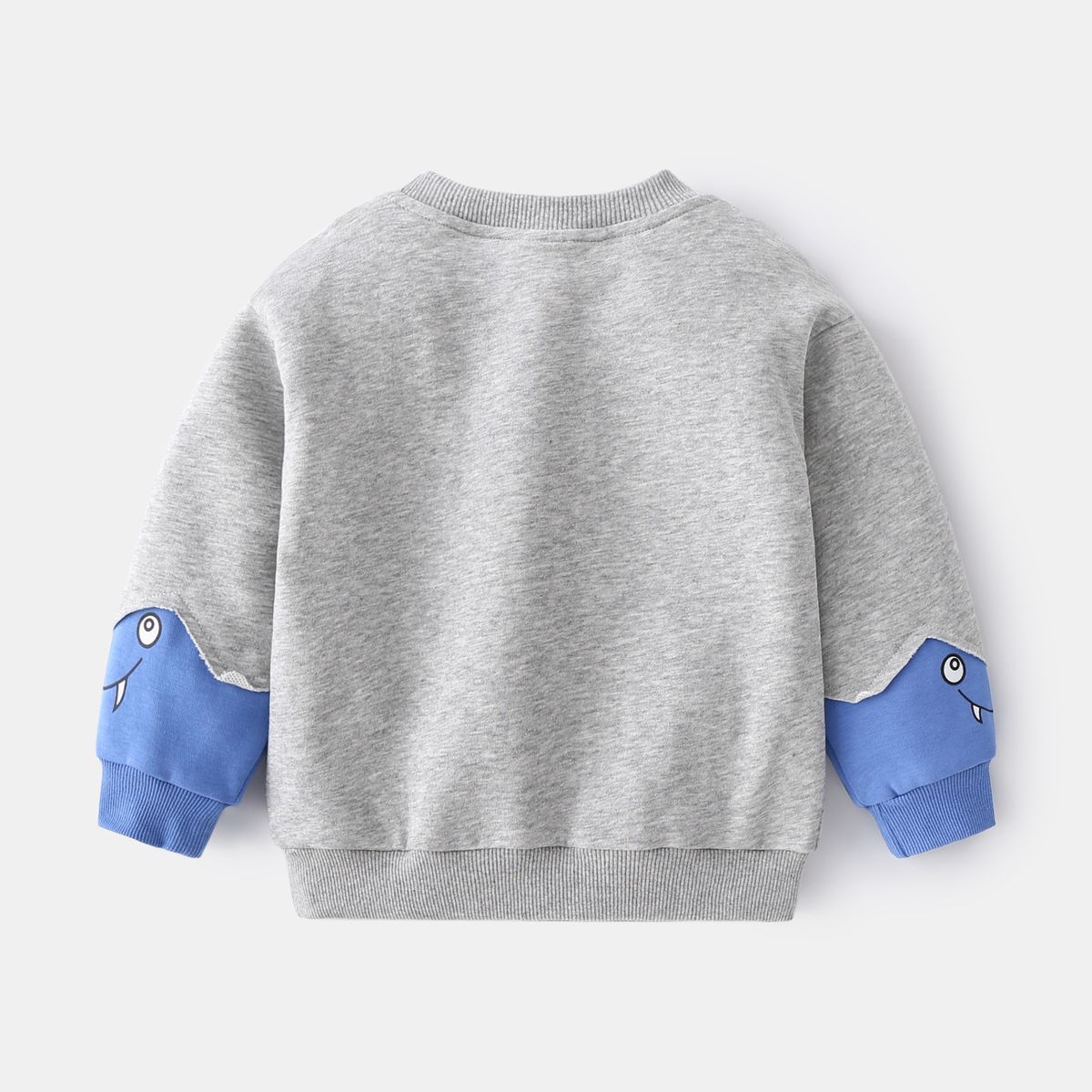 Cotton Kids Long Sleeve Boys Pullover Sweatshirts-Blue