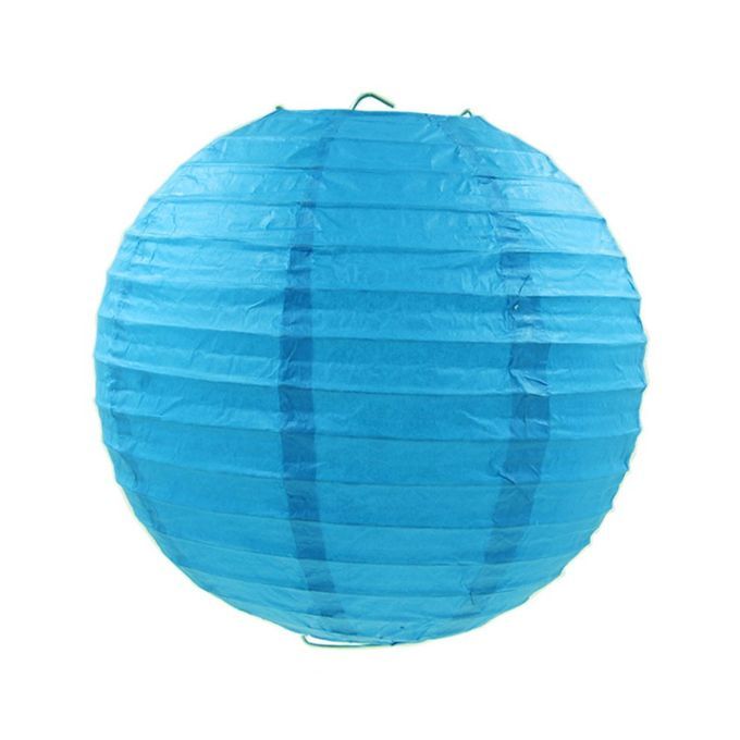 Round  Hinese Paper Lanterns Birthday Wedding De Oration Gift DIY  Rafts-sky Blue-6 In H