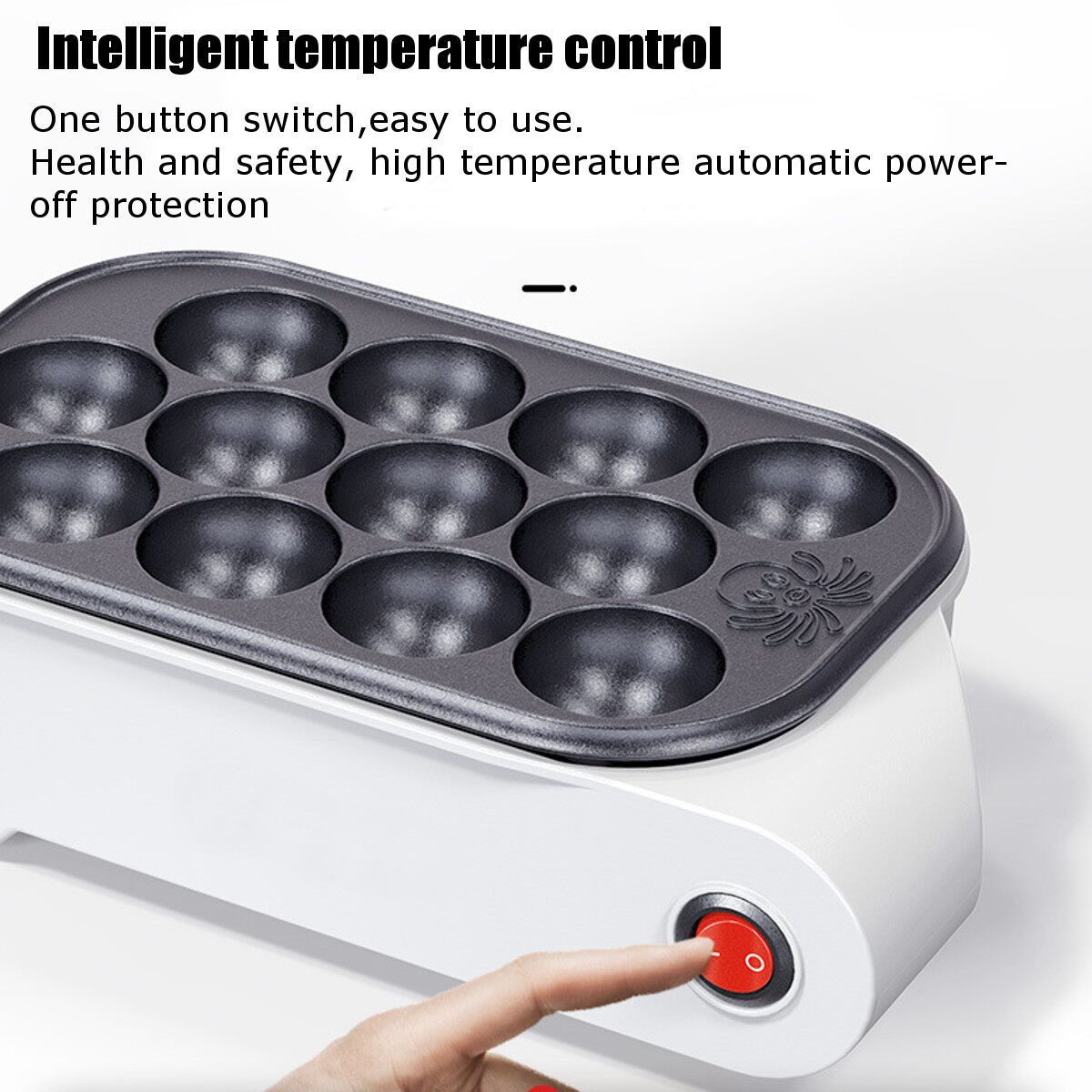 220V 500W 12 Holes Household Electric Takoyaki Grill Pan Home Octopus Meat Ball Maker Plate Machine