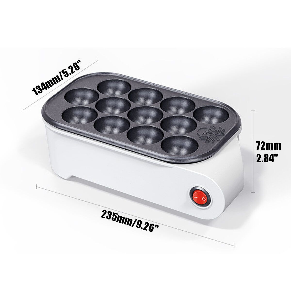 220V 500W 12 Holes Household Electric Takoyaki Grill Pan Home Octopus Meat Ball Maker Plate Machine