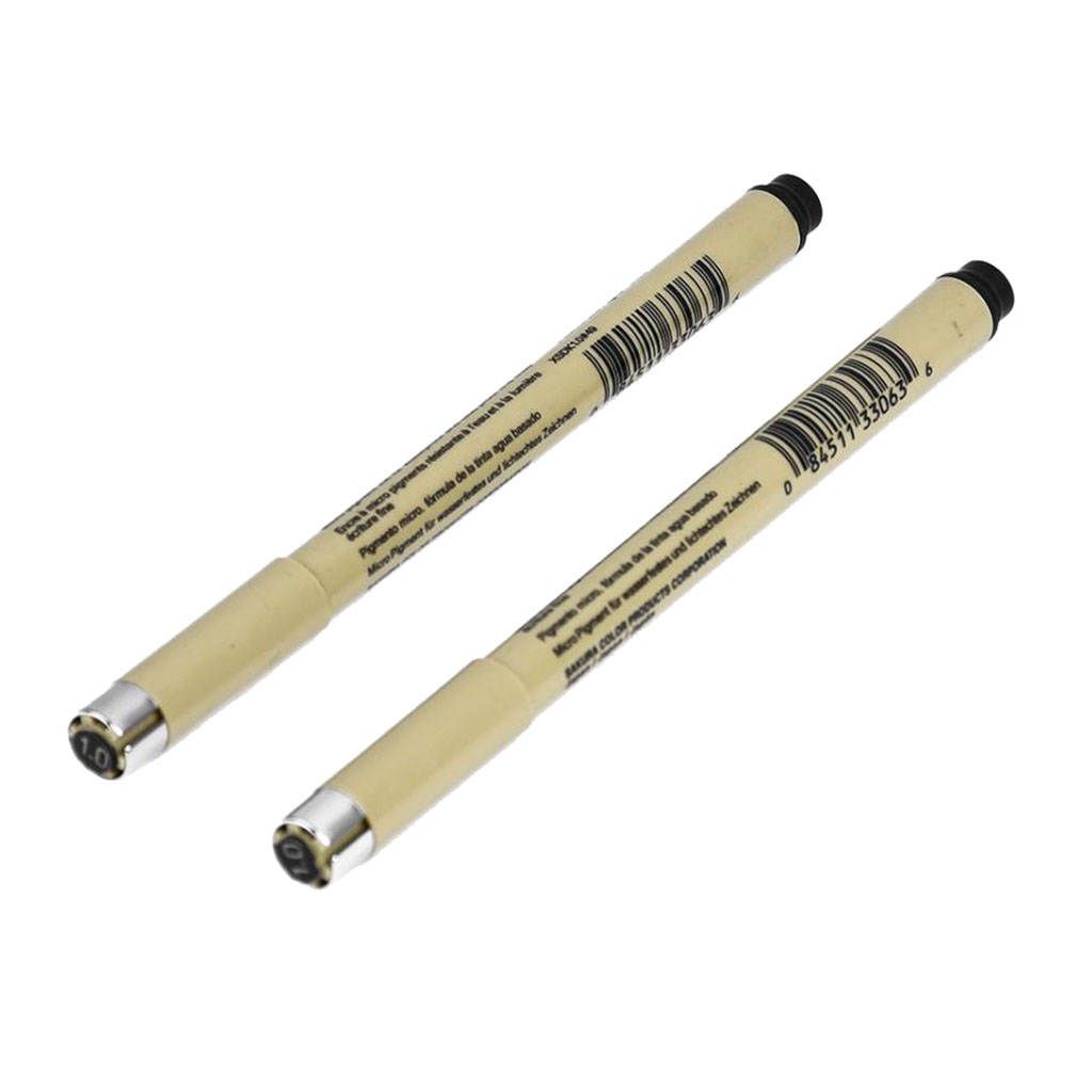 2pcs PIN-1.0 Graphic Thin-line Sketch Pen For Engineering-drawing
