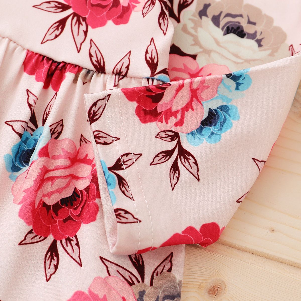 0-4Y Baby Girls Spring Autumn Floral Long Sleeves Blouse Ripped Jeans