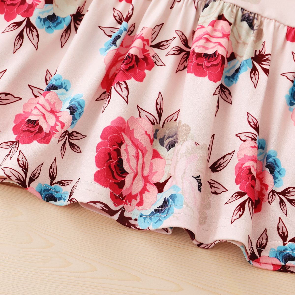 0-4Y Baby Girls Spring Autumn Floral Long Sleeves Blouse Ripped Jeans