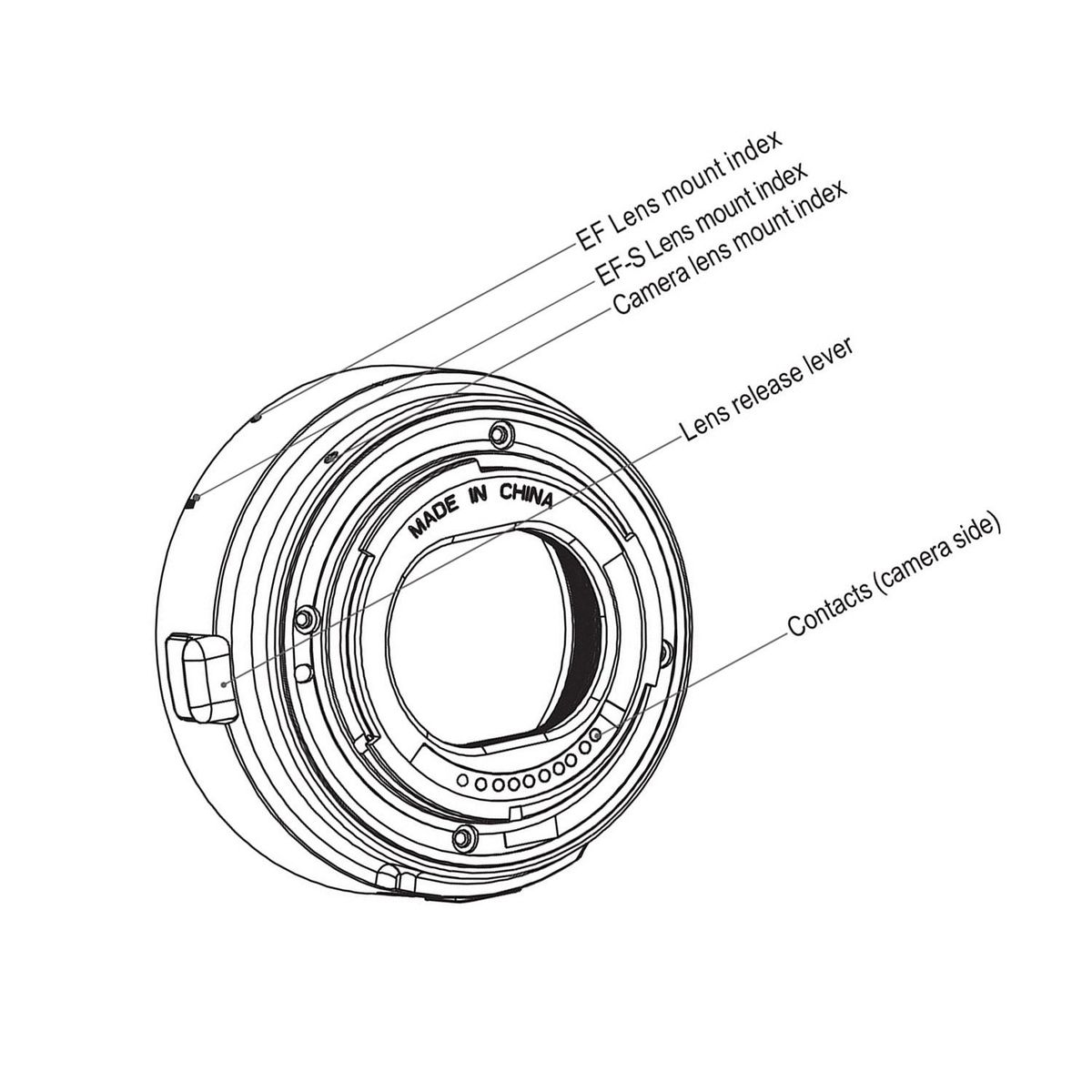 Auto Focus EF-EOS M MOUNT Lens Mount  Adapter for Canon EF EF-S Lens to Canon EOS Mirrorless Camera