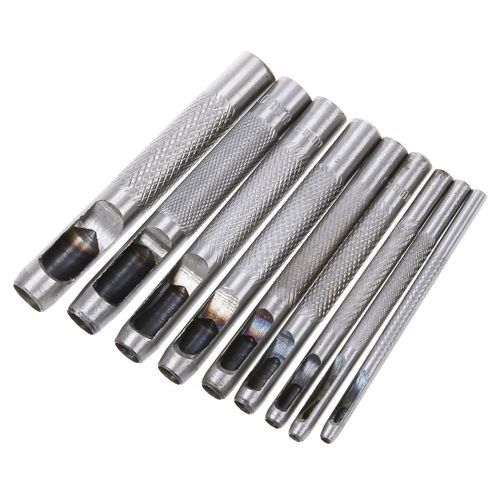 9 PCS Of Leather Belt Gasket Hollow Hole Punch/ Cutter Puncher
