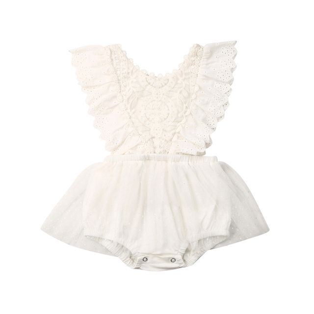 Newborn Toddler Baby Outfit Flower Romper Jumpsuits Dress