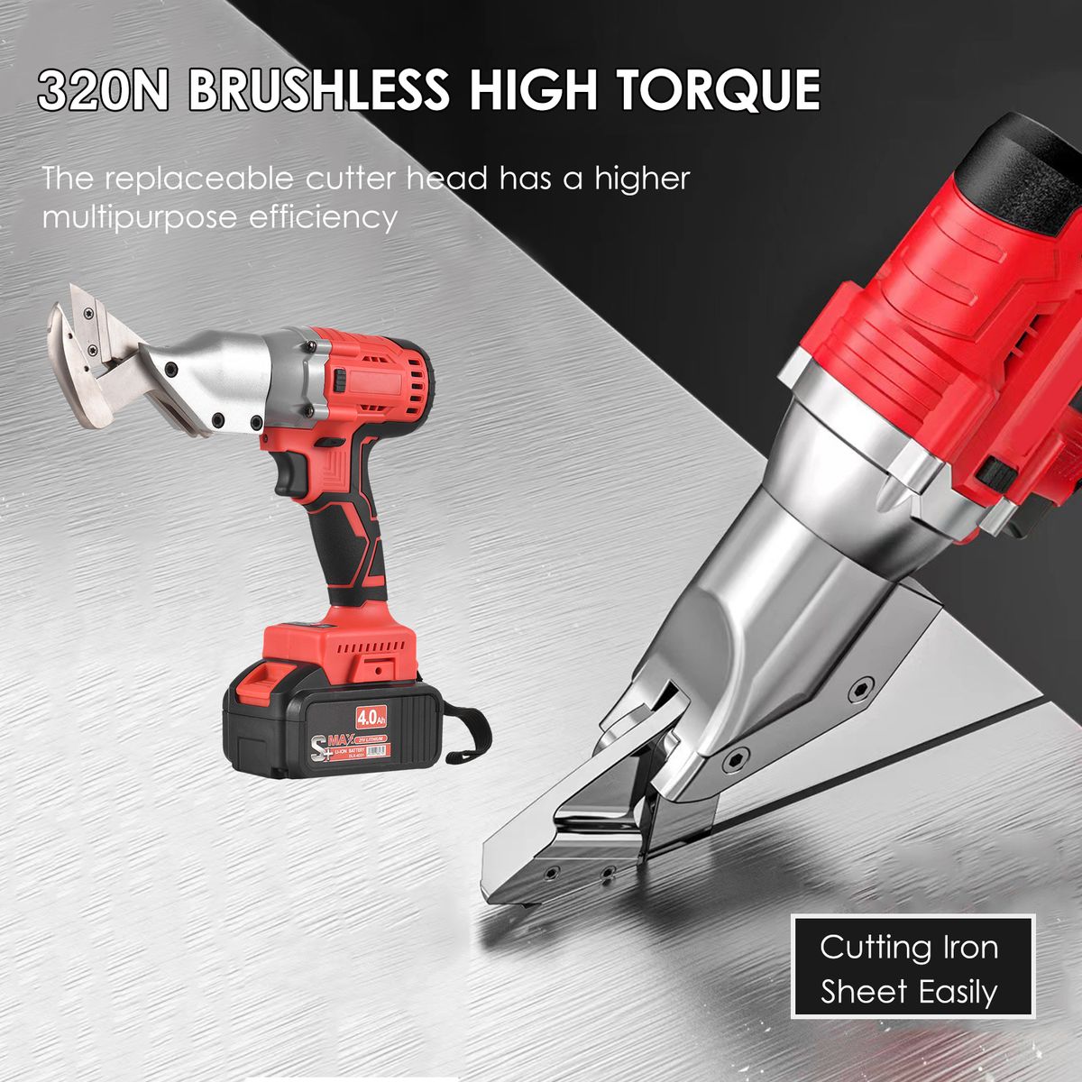 21V Brushless Mini Cordless Tin Snips Scissor 4.0Ah
